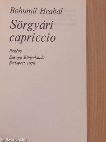 Sörgyári capriccio