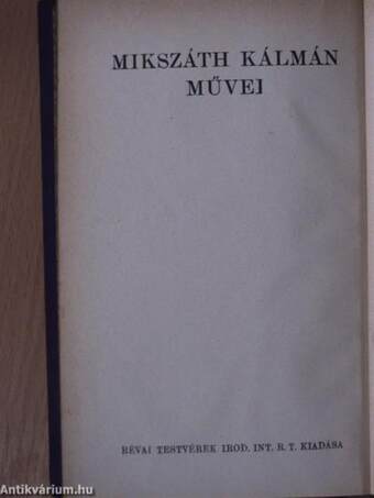 "20 kötet a Mikszáth Kálmán művei sorozatból (nem teljes sorozat)"