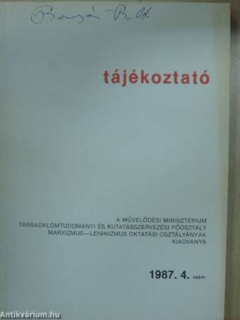 Tájékoztató 1987/4.