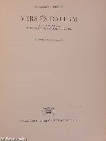 Vers és dallam