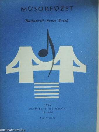 Budapesti Zenei Hetek műsorfüzet 1967/36.