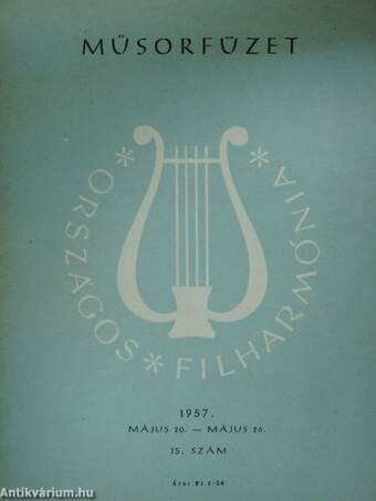 Országos Filharmónia Műsorfüzet 1957/15.