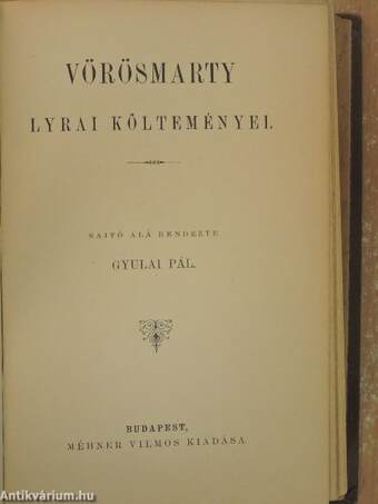 Vörösmarty munkái 1-6.