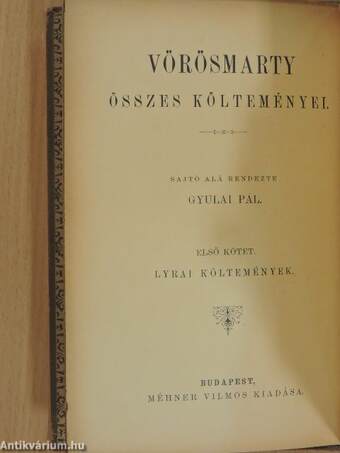 Vörösmarty munkái 1-6.