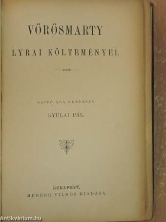 Vörösmarty munkái 1-6.