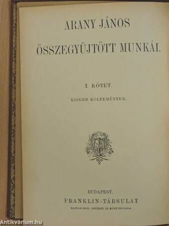 Arany János munkái 1-8.