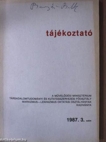 Tájékoztató 1987/3.