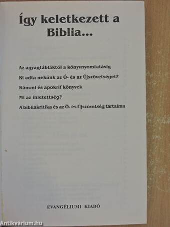 Így keletkezett a Biblia...