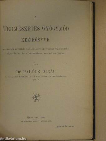 A természetes gyógymód kézikönyve