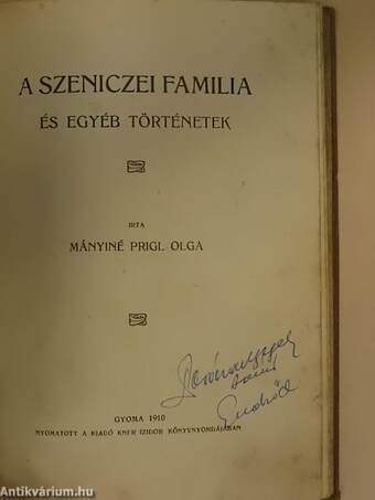 A Szeniczei familia és egyéb történetek