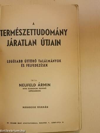 A természettudomány járatlan útjain