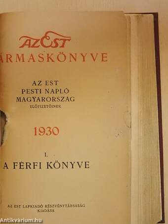 Az Est hármaskönyve 1930. I-III.