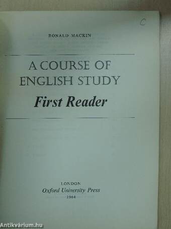 A Course of English Study - First Reader