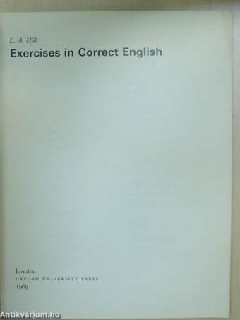 Exercises in Correct English