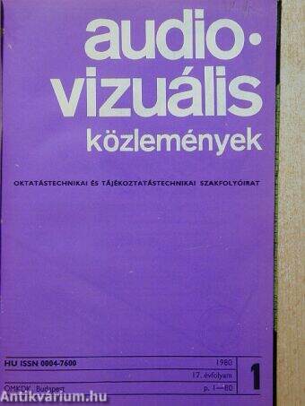 Audio-Vizuális Közlemények 1980/1-6.