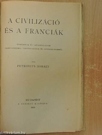 A civilizáció és a franciák