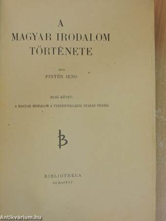 A magyar irodalom története I-II.