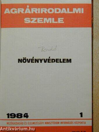 Agrárirodalmi Szemle 1984/1-12.
