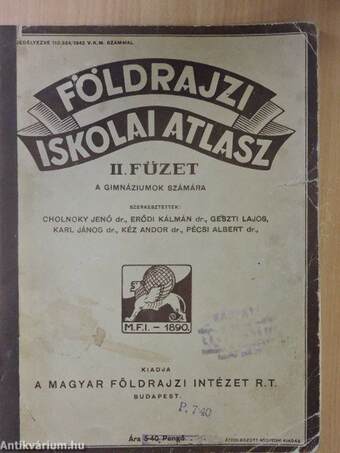 Földrajzi iskolai atlasz II.