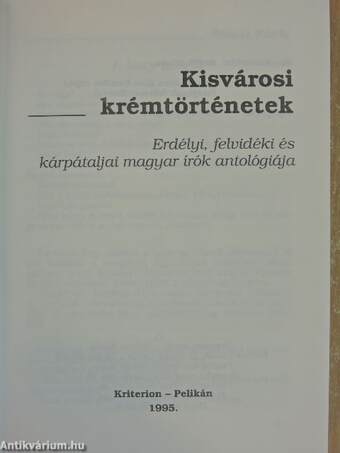 Kisvárosi krémtörténetek