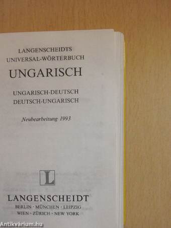 Langenscheidts Universal-Wörterbuch Ungarisch