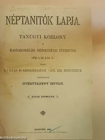 Néptanítók Lapja 1895. január-december