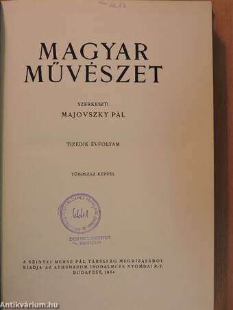 Magyar Művészet 1934/1-12.