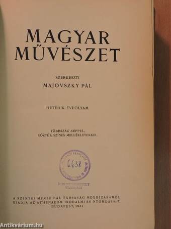 Magyar Művészet 1931/1-10.