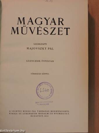 Magyar Művészet 1933/1-12.