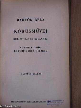 Bartók kórusművei