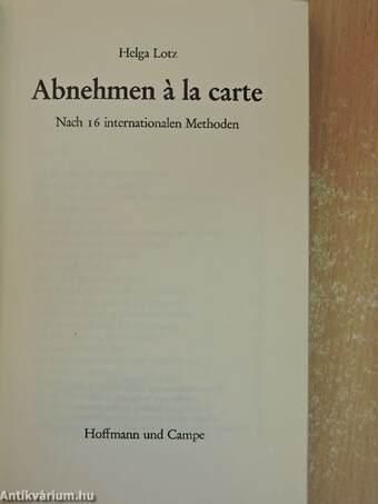 Abnehmen á la carte