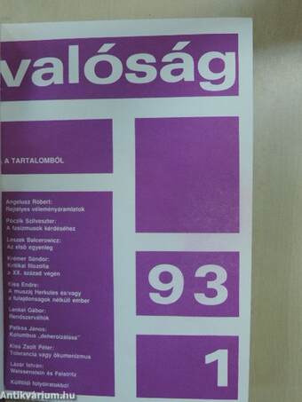 Valóság 1993. január-december I-II.