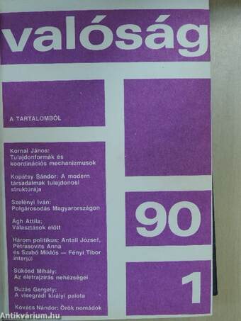 Valóság 1990. január-december I-II.