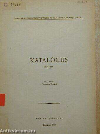 Katalógus 1957-1968