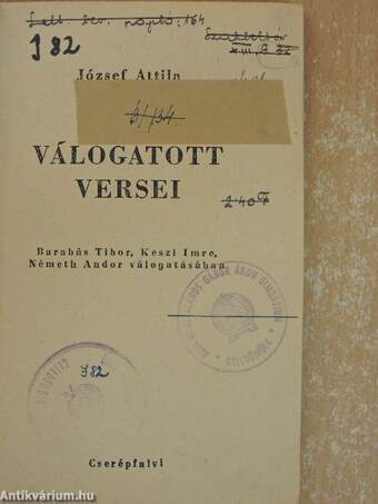 József Attila válogatott versei