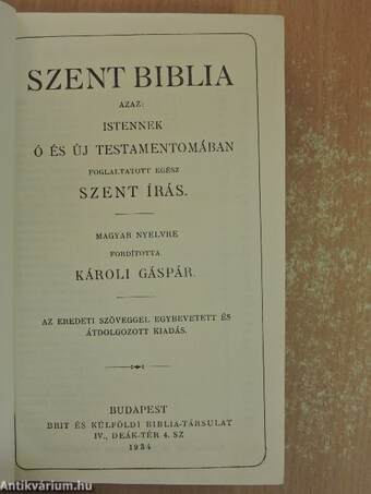 Szent Biblia