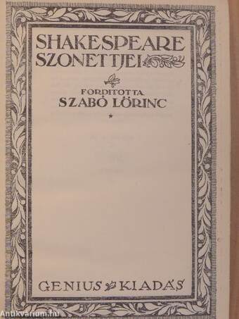 Shakespeare szonettjei