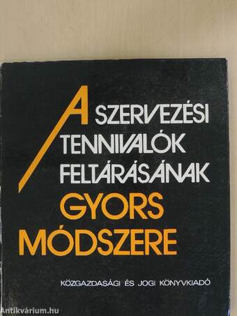 A szervezési tennivalók feltárásának gyors módszere