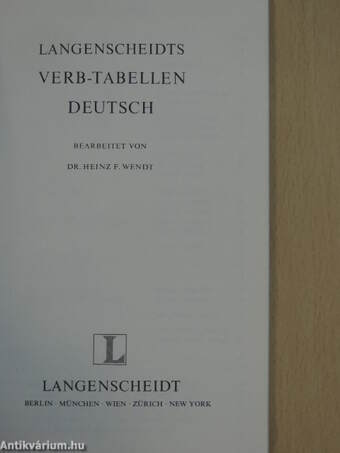 Langenscheidts Verb-Tabellen Deutsch