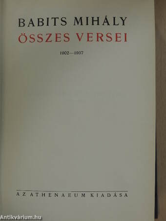 Babits Mihály összes versei