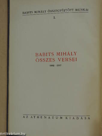 Babits Mihály összes versei