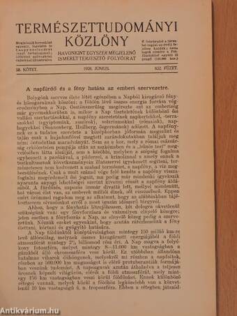 Természettudományi Közlöny 1926. június