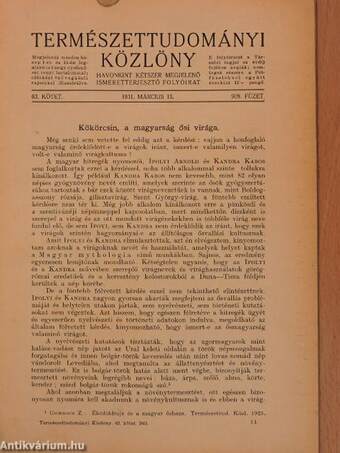 Természettudományi Közlöny 1931. március 15.