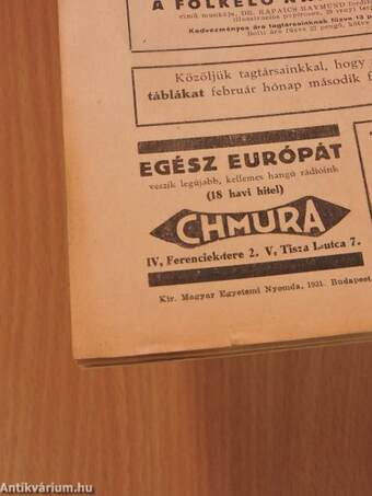 Természettudományi Közlöny 1931. februárius 1.