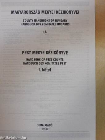 Pest megye kézikönyve I.