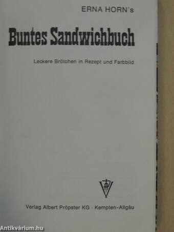 Buntes Sandwichbuch