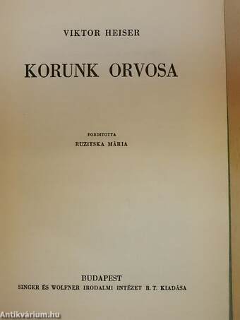 Korunk orvosa