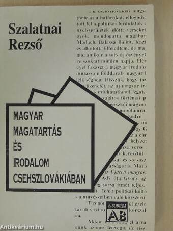 Magyar magatartás és irodalom Csehszlovákiában