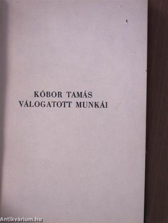 Kóbor Tamás válogatott munkái I-XII.