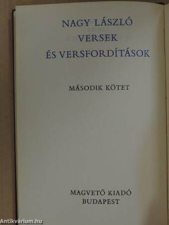 Versek és versfordítások 2. (töredék)